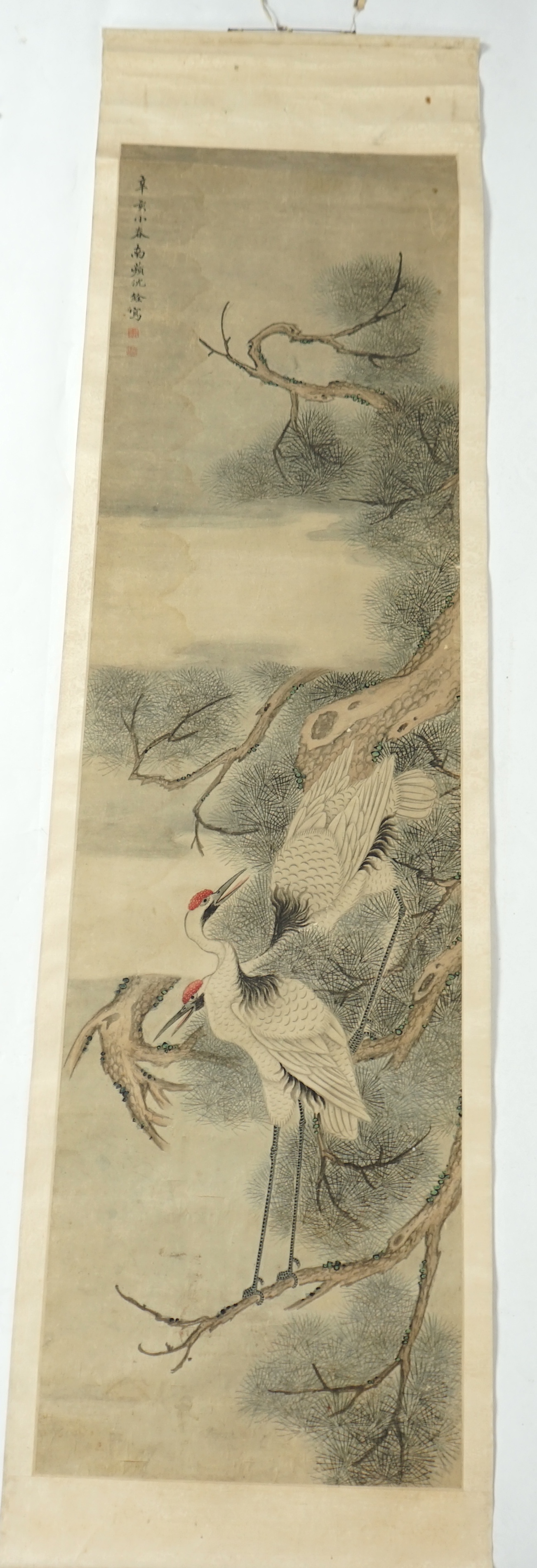 Three Chinese scroll paintings, 19th/20th century